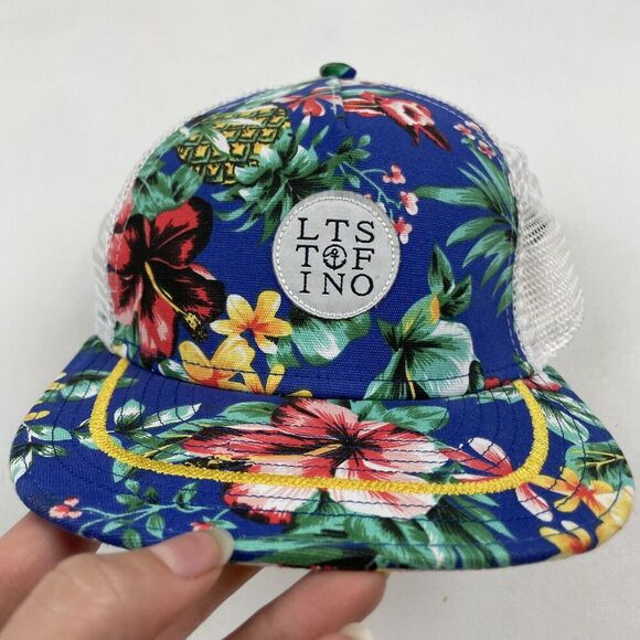 LIVE TO SURF FLORAL ADJUSTABLE UNISEX HAT Pineapple Hibiscus LTSTOFINO - Picture 4 of 9